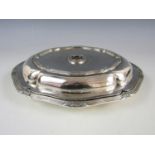 A Victorian silver entree dish, bearing an engraved initial M and coronet, Charles Frederick