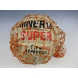 [Autographs] A white Minerva Super leather football signed by the England national football squad,