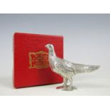 An Elizabeth II novelty silver weight modelled in the form of a pheasant, SMD, London, 31.7g