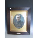 A Great War over-painted photographic portrait of Military Medal recipient Private David John Jones,