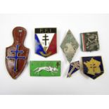 Seven various Free French / French resistance movement enamelled badges