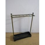 A 19th Century brass and cast iron stick stand, 61 cm