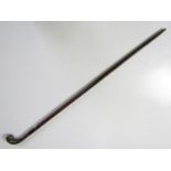 A late 19th / early 20th Century Anglo-Indian sword stick, having a steel pommel modelled as a