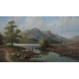 F. Walters (19th Century) Loch Ness and Loch Shiel, sunny panoramic views with undulating