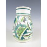 A Carter Stabler Adams Poole Pottery vase decorated by Marian Heath, shape 266, decorated in the GTY