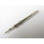 A Samson Mordan white metal tooth pick