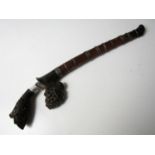 A late 19th / early 20th Century Javan / Sumatran rhinoceros horn and white metal mounted knife,