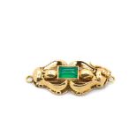 Gold and chrysoprase brooch Broche para collar en oro con crisoprasa.  Start Price: € 80