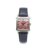 Hamilton steel and leather wristwatch Reloj Hamilton de pulsera para señora. En acero y correa de