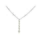 White gold and diamonds choker Gargantilla en oro blanco con centro de diamantes tallas brillante