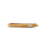 Gold and white gold with diamonds tie pin