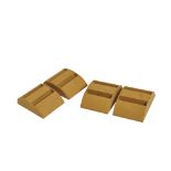 Ghisò leather letter holders set. Juego de cuatro soportes para cartas Ghisò en cuero