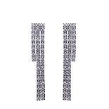 White gold and diamonds earrings Pendientes en oro blanco con triple banda articulada de