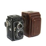 Zeis Ikon photographic camera, c.1950. Maquina fotográfica alemana Zeiss Ikon modelo Ikoflex con