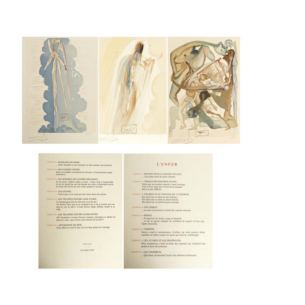 Divine comedy. Book with 100 litographs Salvador Dalí (Figueras, Girona, 1904-1989) ´´La Divina