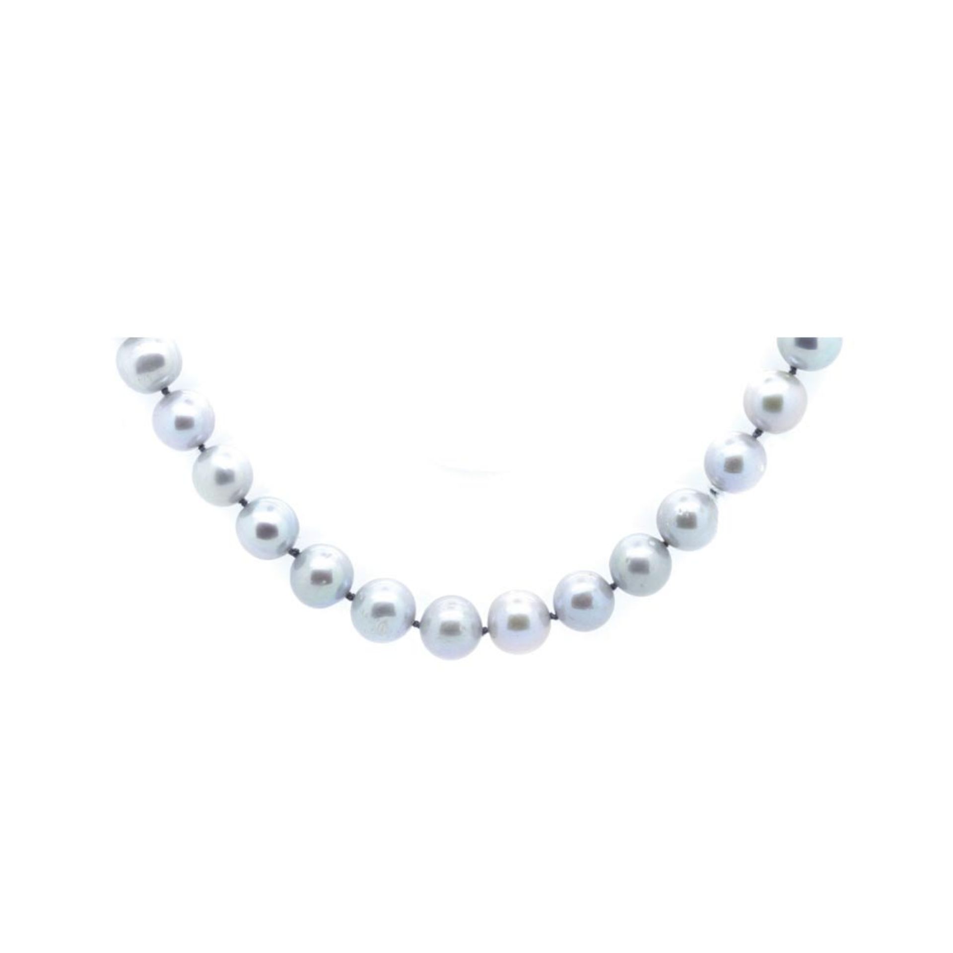 Silver and cultured pearls necklace