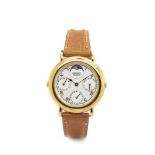 Seiko gold plated and leather wristwatch