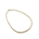 Silver and cultured pearls necklace