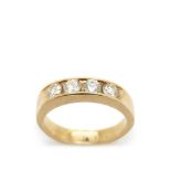 Gold and diamonds ring