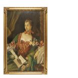 Portrai of Madame Pompadour. Oil on canvas