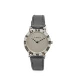 Tiffany & Co. Silver and leather wristwatch