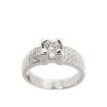 White gold and diamonds ring