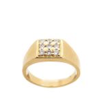 Gold and diamonds ring