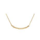 Gold, white gold and diamonds choker