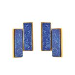 Gold and lapislazuli earrings