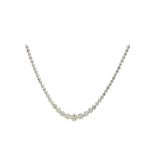 White gold and diamonds choker