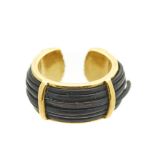 Gold and elephant hair ring