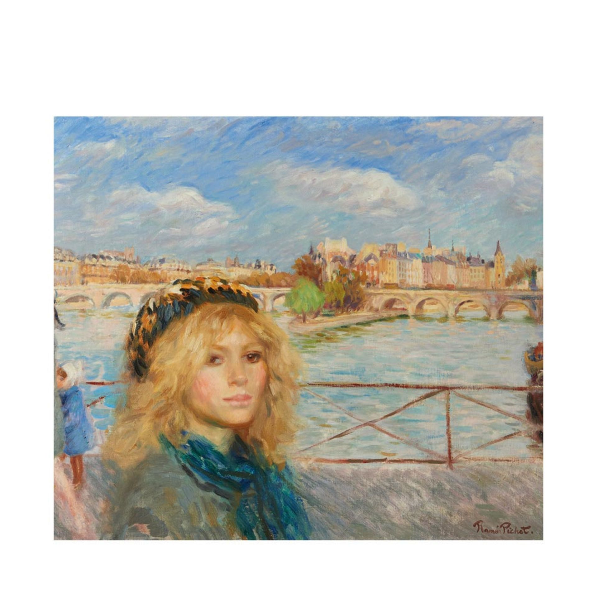 Girl in Paris. Oil on canvas
