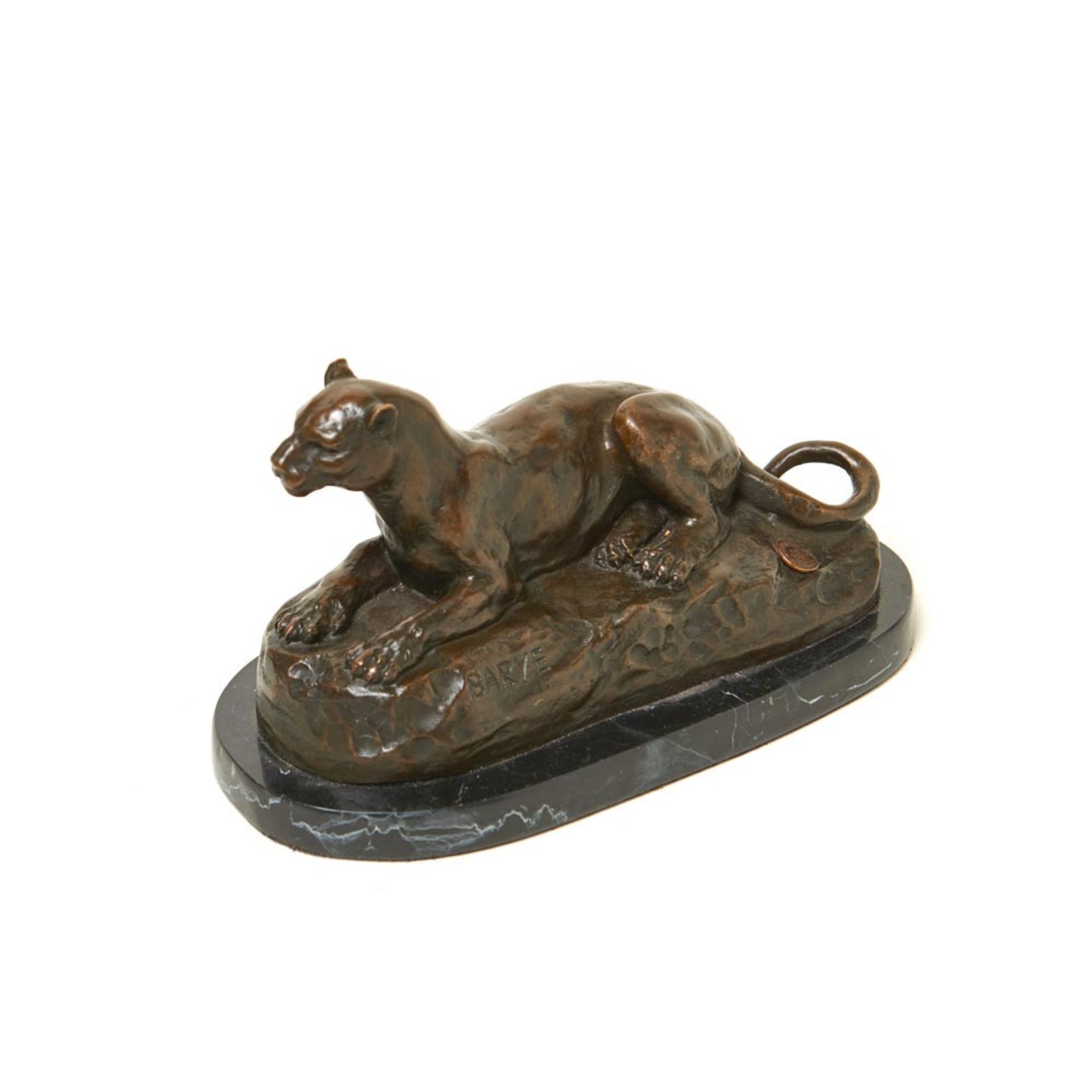 French bronze panther sculpture