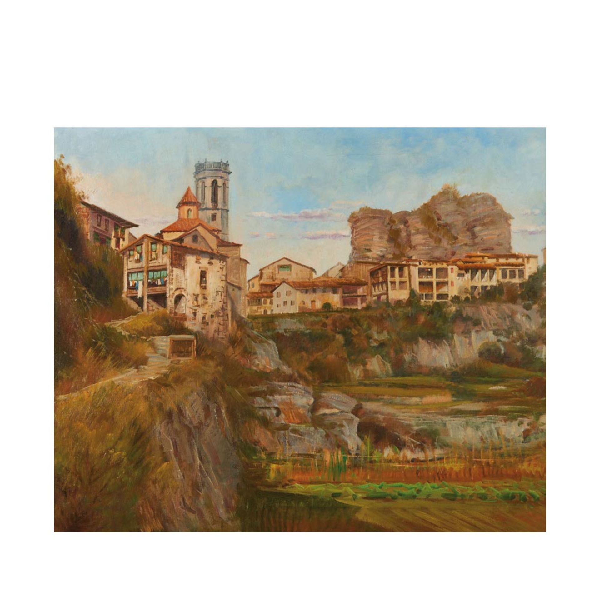Catalan school, 20th century. Landscape. Oil on canvas