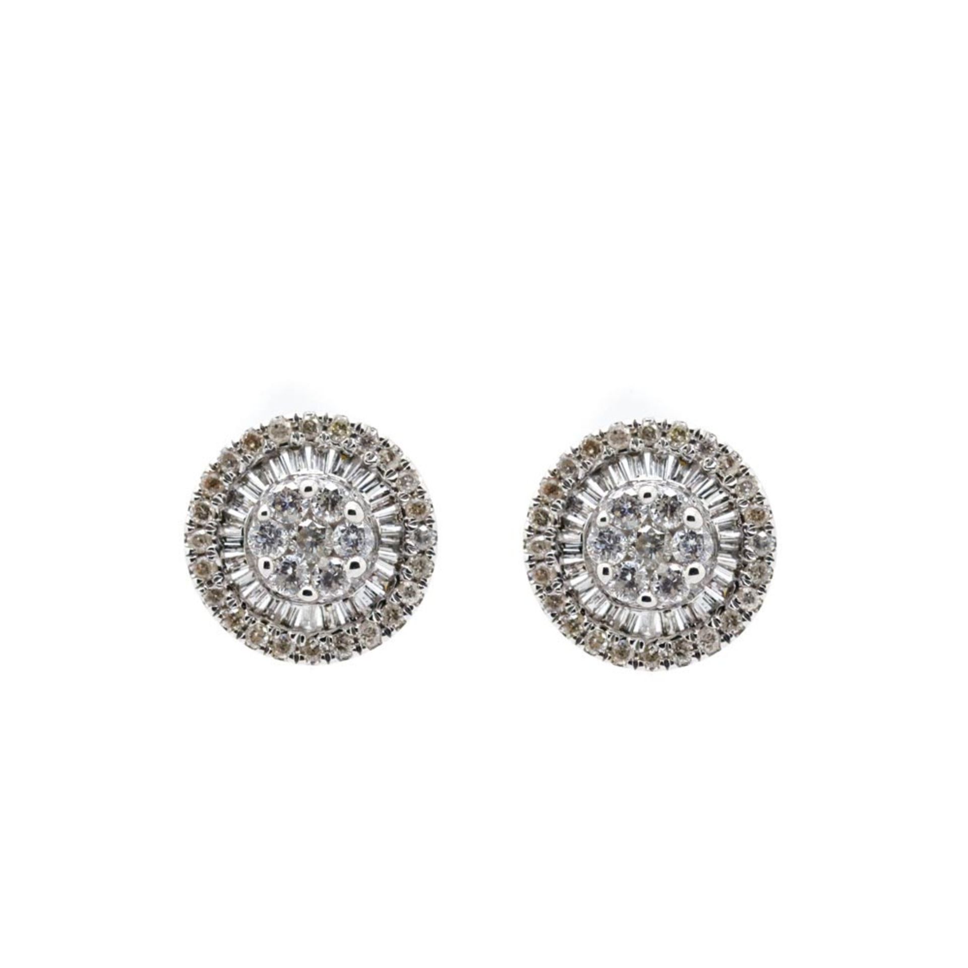 White gold and diamonds earrings
