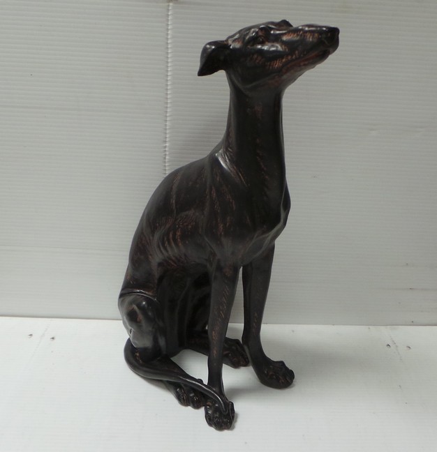 Carved Greyhound Figurine