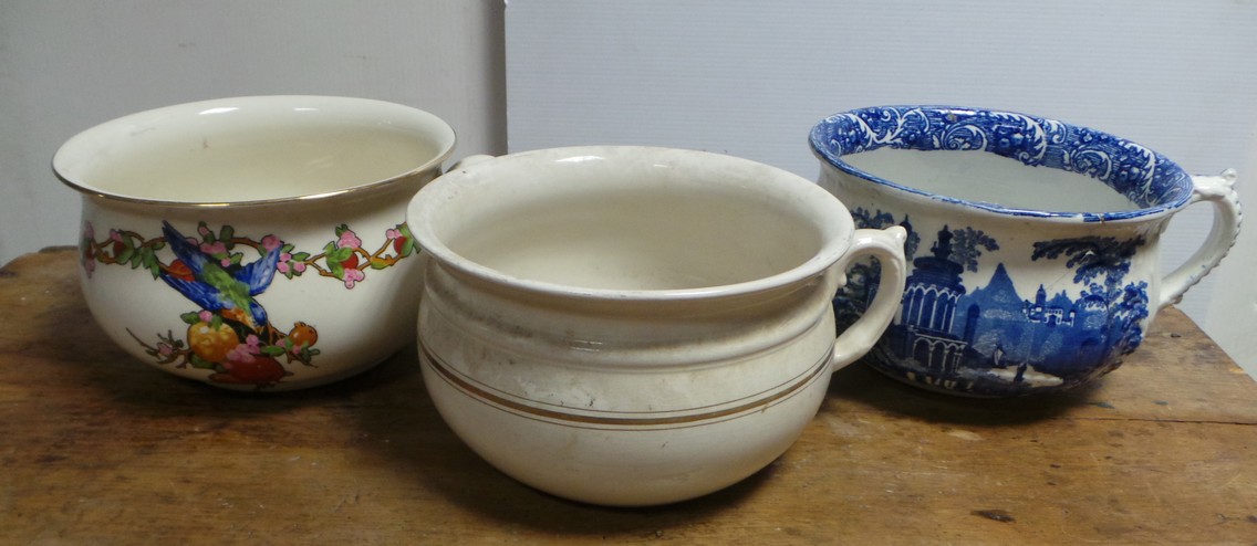 Assorted Lot of 3x Chamber Pots