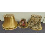 Lot of 2 Standard Lamp Shades & Table Lamp Shade