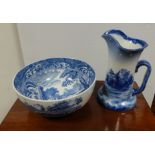 Italian Spode Fruit Bowl (slight damage), Doulton Jug