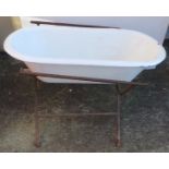 White Bath on Stand