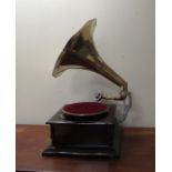 HMV Gramophone with Brass Horn