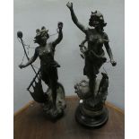 Lot of 2x Lady Figurines