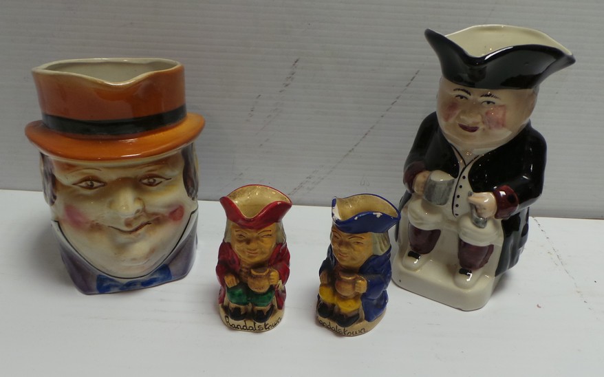 Lot of 4 Toby Jugs