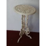 Cast Iron Tall Cream Plant Stand