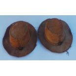 Lot of 2 Old Cowboy Hats