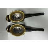 Pair of Brass and Tin Coach Lamps
