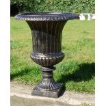 Pair of Bronze Urns