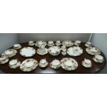 50 Piece Royal Albert Old Country Rose Dinne Service and Tea Set