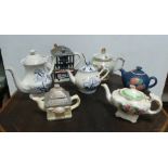 Collection of 7 Tea Pots