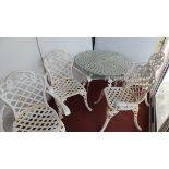 Cast Iron Garden Table and 4 Chairs